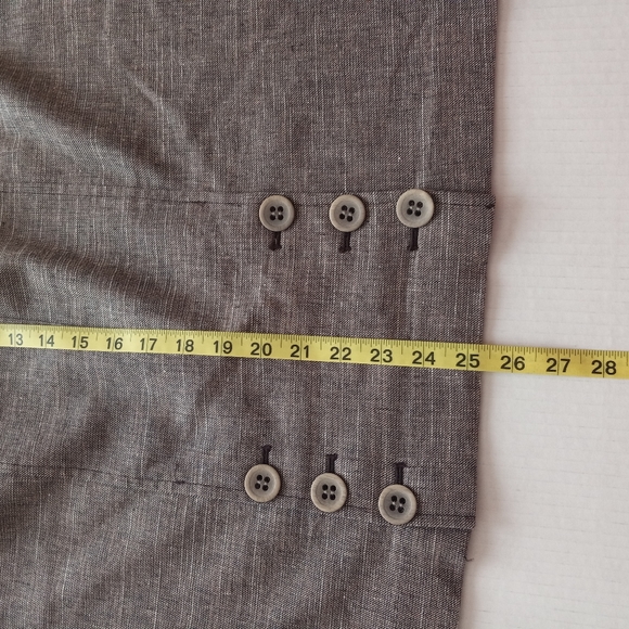 Lane Bryant size 18 linen blend knee length skirt back zip with button d… - Picture 8 of 8